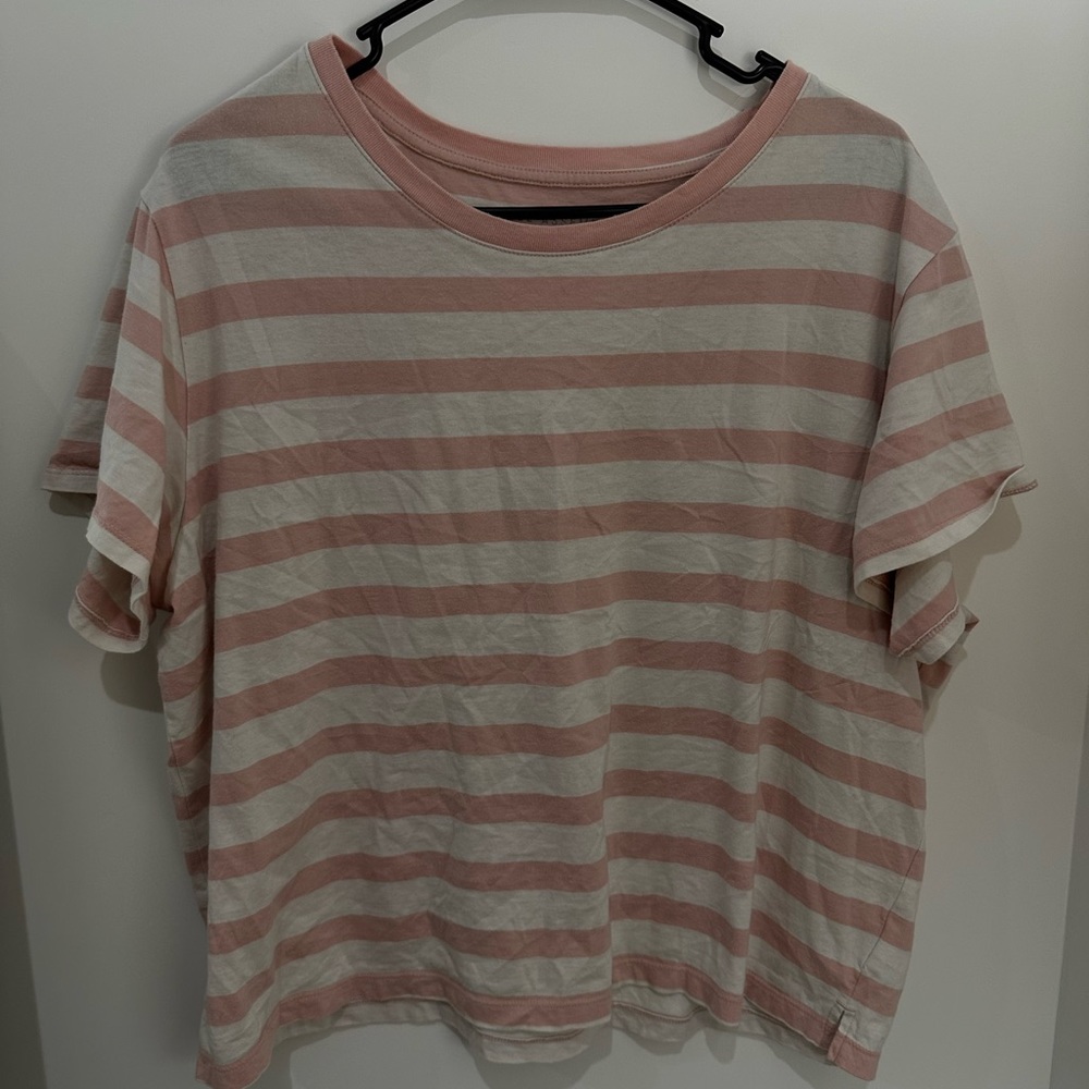 Pink and White Free Assembly T Shirt Size XL